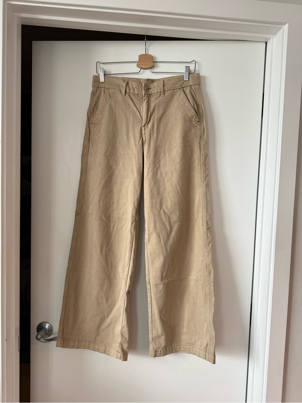 American Eagle Classic Women’s Wide-Leg Chino Pants - Tan